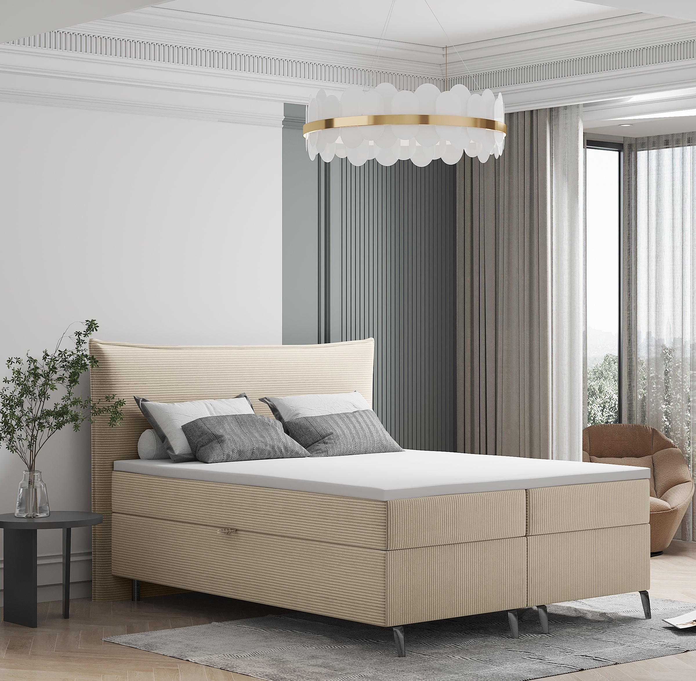 Łóżka kontynentalne 200x200