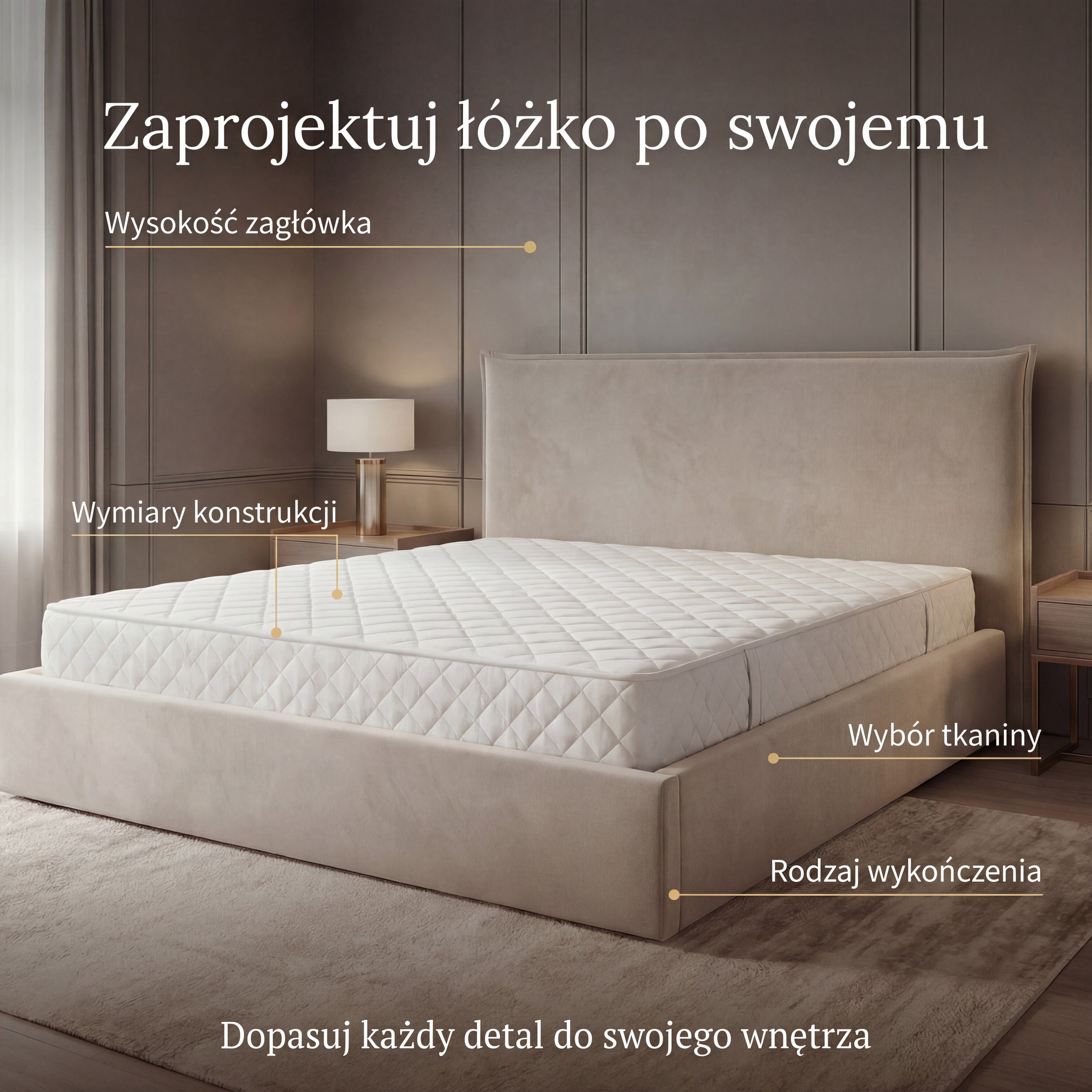 Łóżka na wymiar – personalizowane łóżka tapicerowane