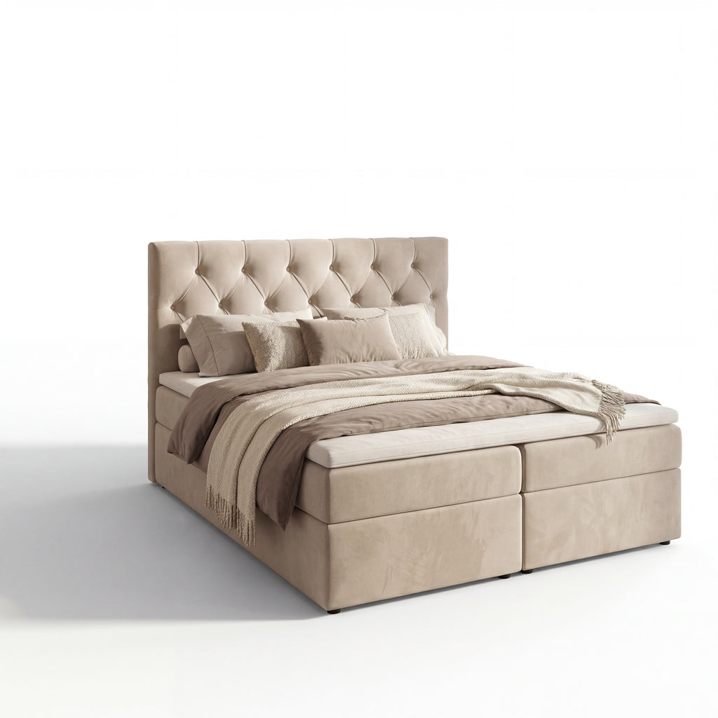 Łóżko kontynentalne TALI BIS 180x200 – komfort premium i elegancki design