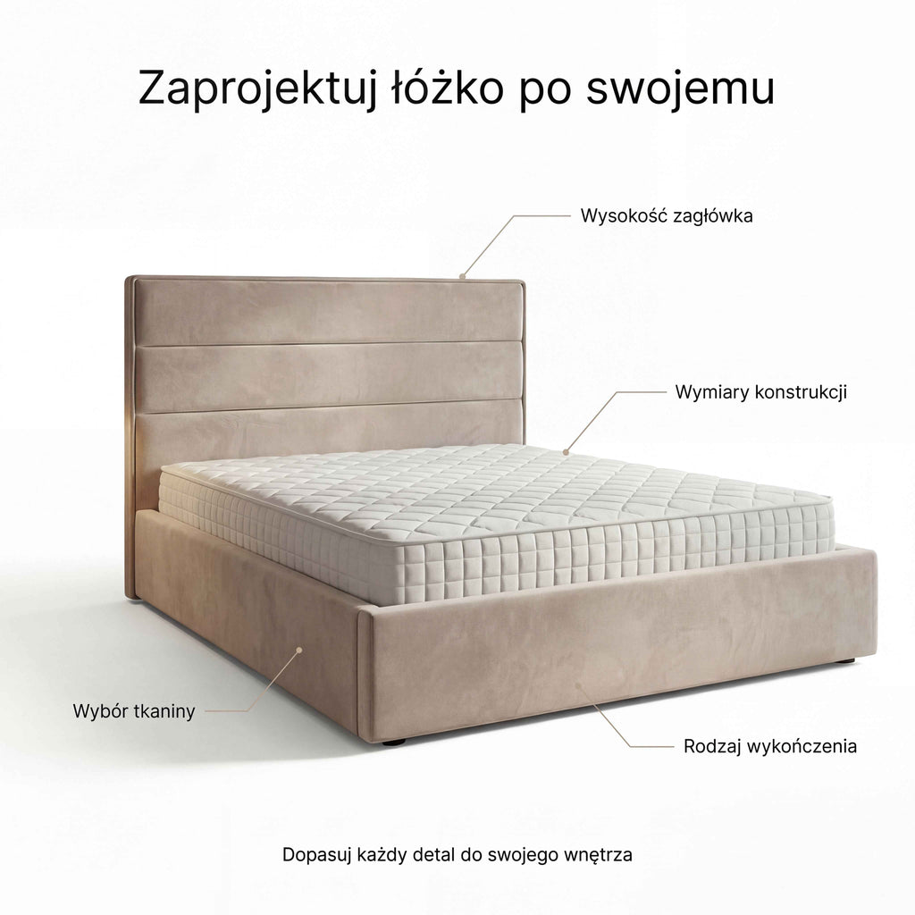 Łóżko tapicerowane DEMI