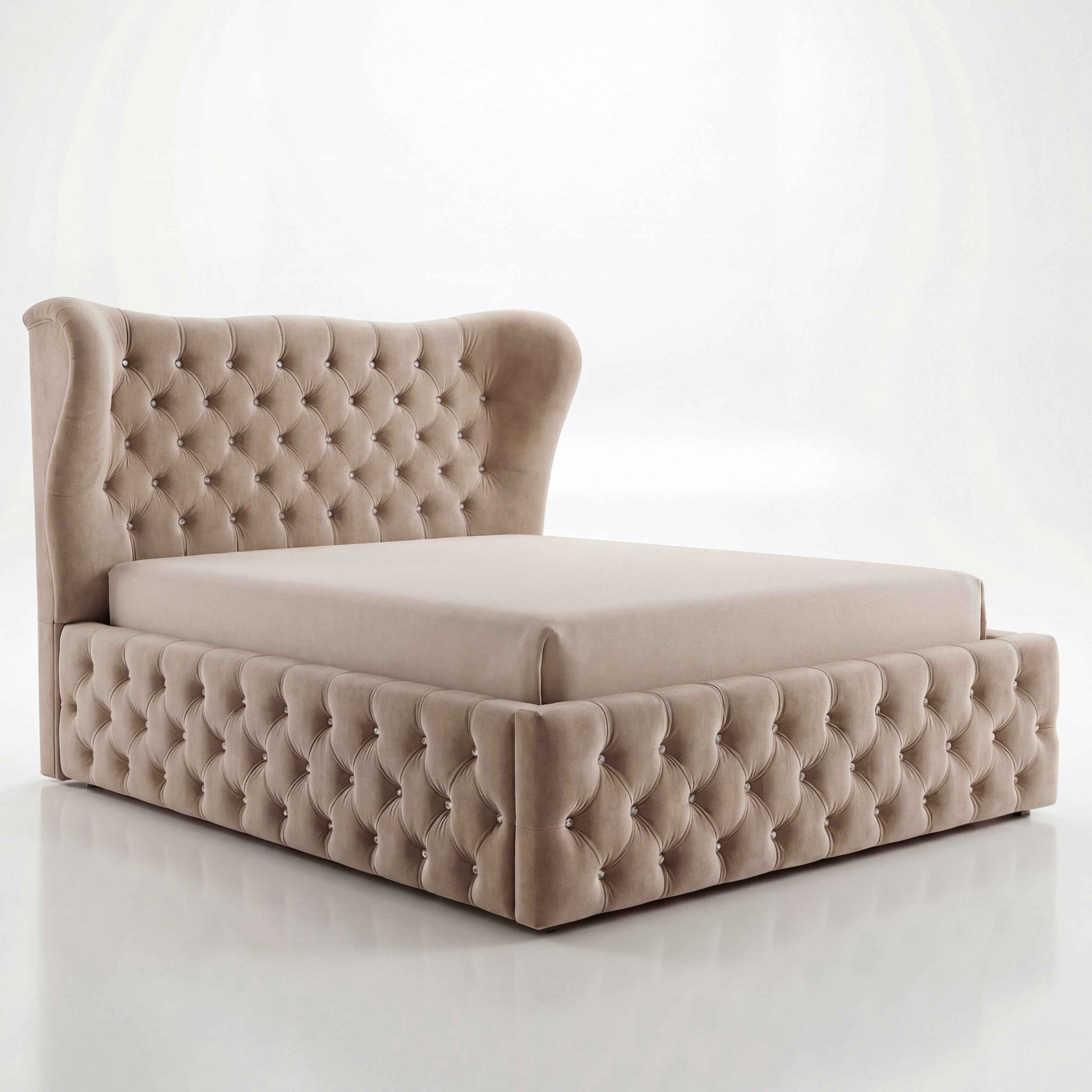 Łóżko tapicerowane ROYAL CRYSTAL – glamour premium