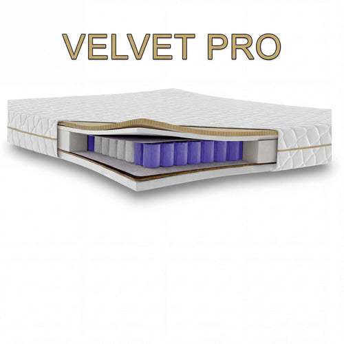 Materac VELVET PRO kieszeniowy Multipocket z lateksem i kokosem H1/H3, 20cm.
