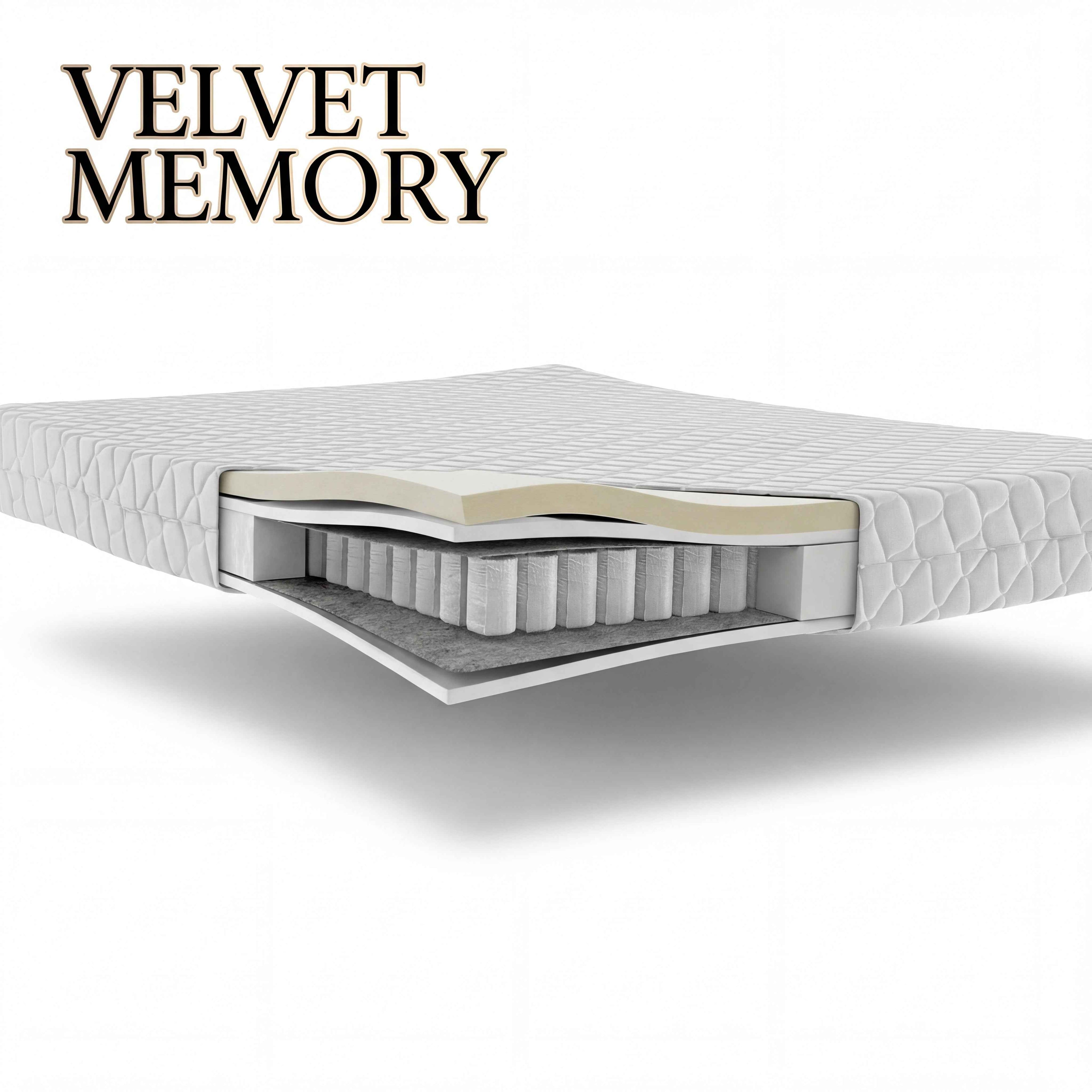 Materac VELVET MEMORY kieszeniowy Multipocket z pianką VISCO H1/H2, 21 cm