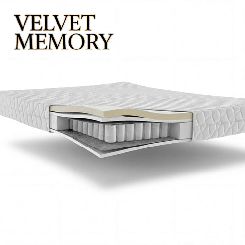 Materac VELVET MEMORY kieszeniowy Multipocket z pianką VISCO H1/H2, 21 cm